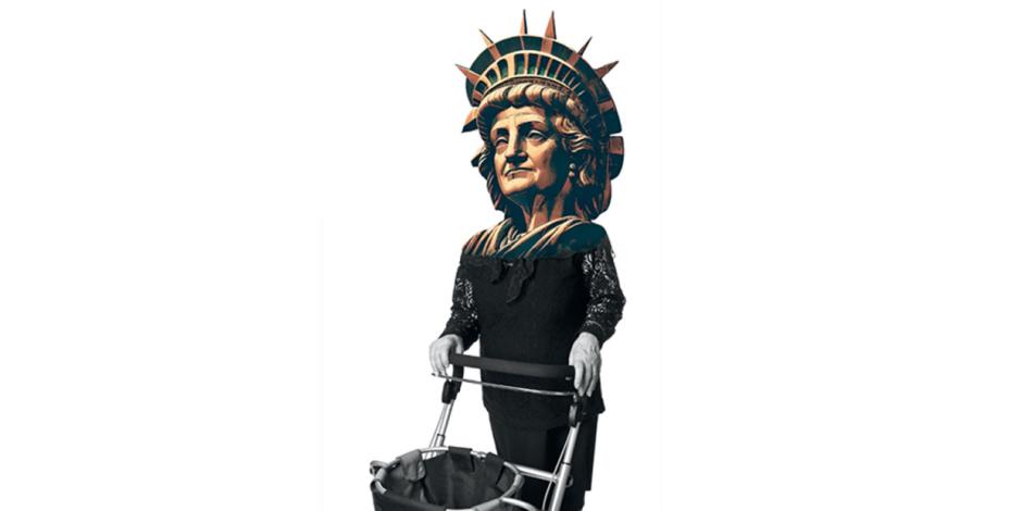 Freiheitsstatue mit Rollator